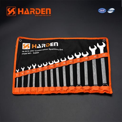 [H540101] JEU DE CLE MIXTE 14PCS 8-24mm - HARDEN -